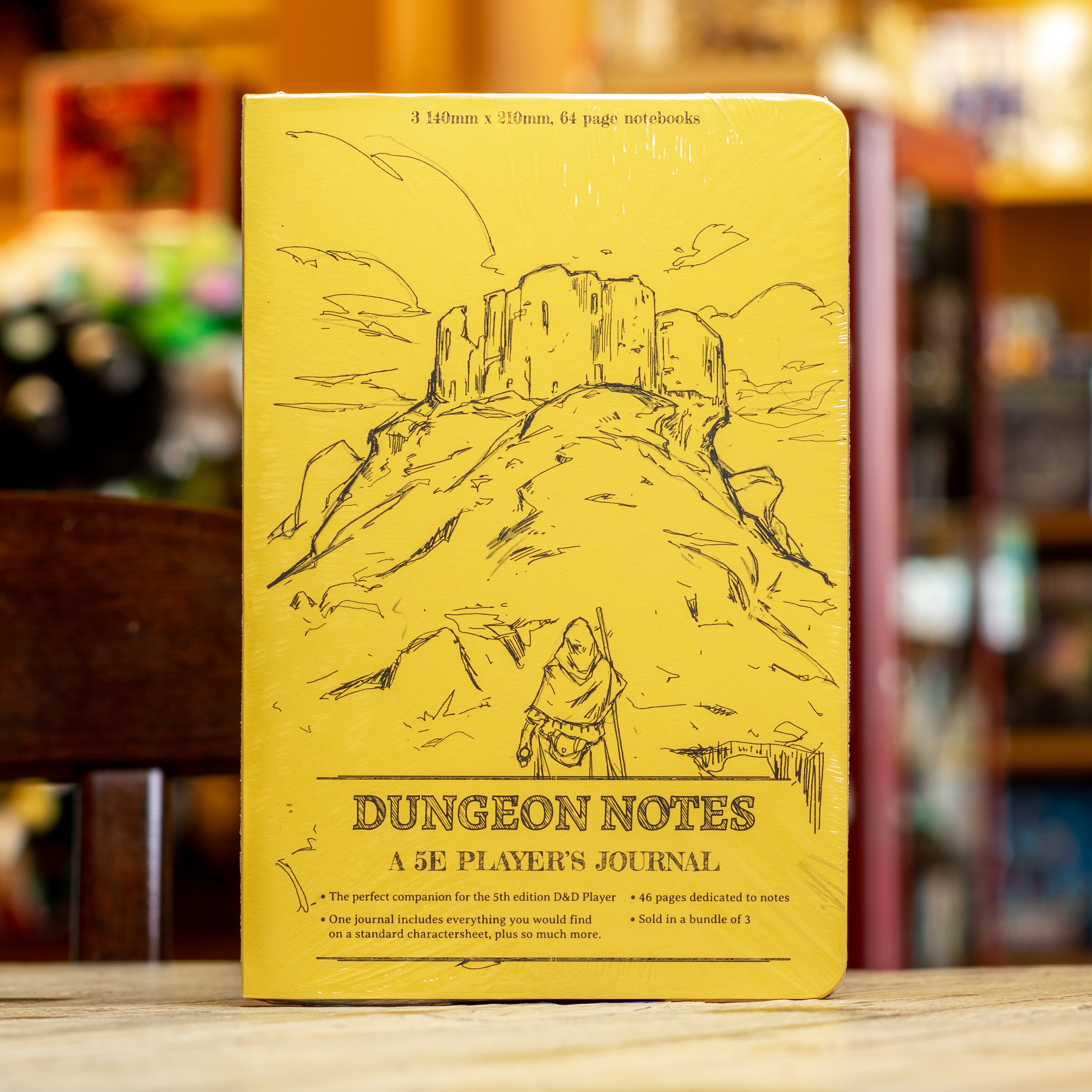 Dungeon Notes Hero's Journals (3 Pack - Yellow)