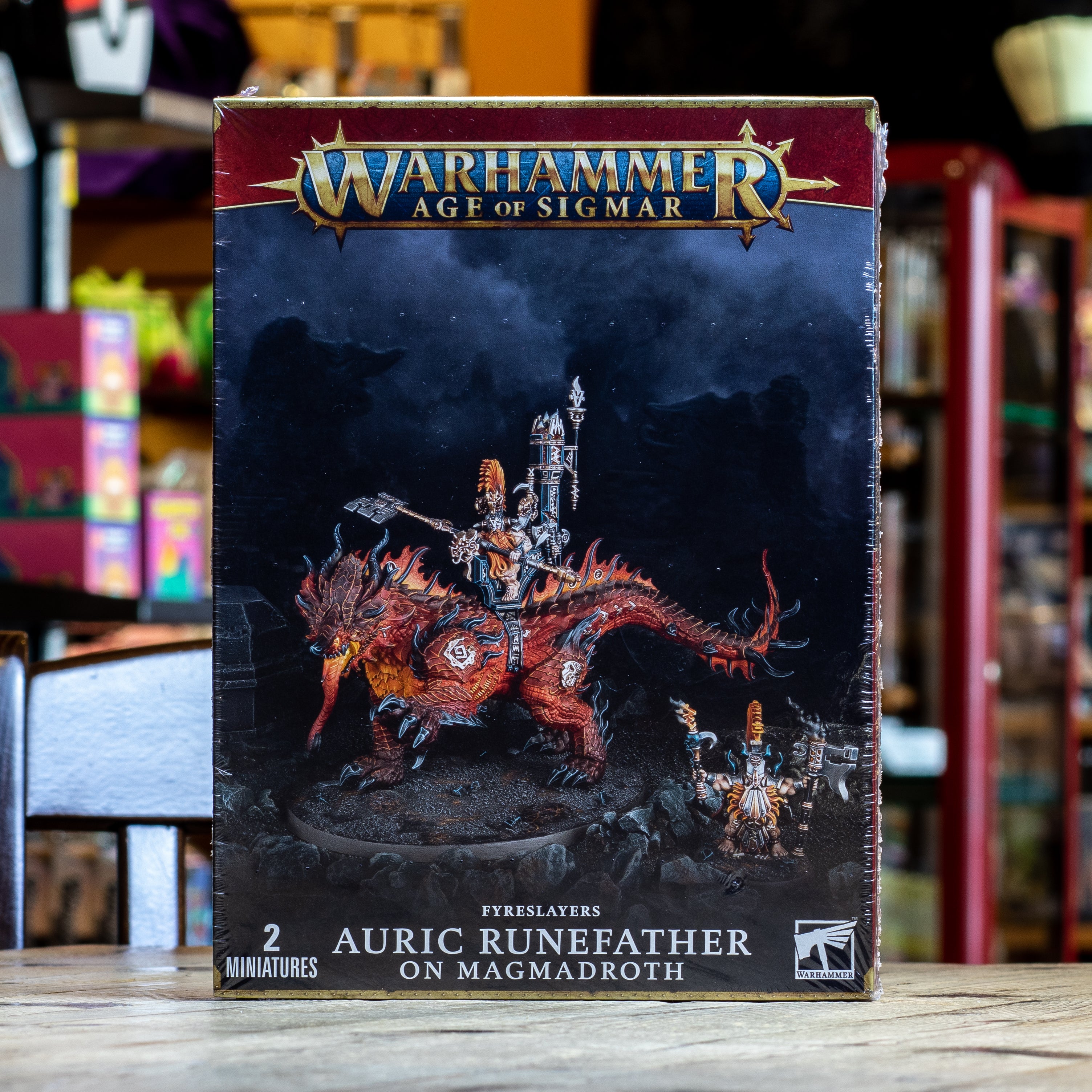 Warhammer AoS - Auric Runefather on Magmadroth