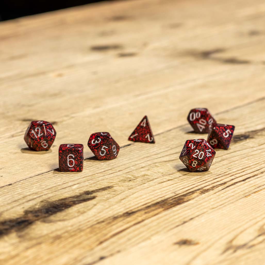 Chessex #25344 - Speckled Silver Volcano Polyhedral (7ct)