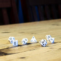 Chessex #25401 - Opaque White / Black Polyhedral (7ct)
