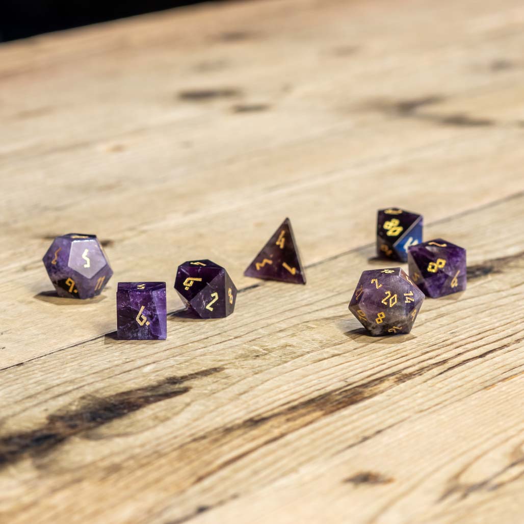 Amethyst Gemstone Dice