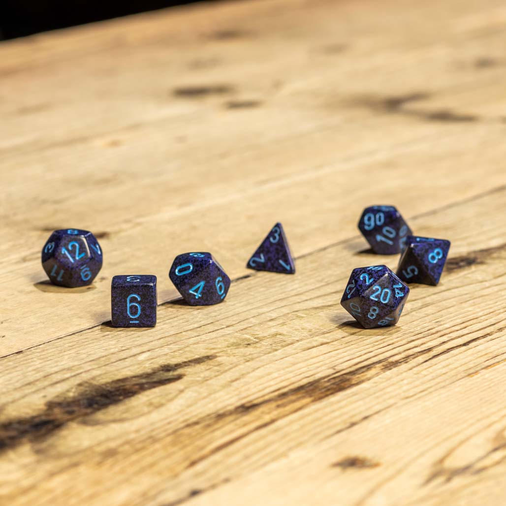 Chessex #25307 - Speckled Cobalt Polyhedral (7ct)