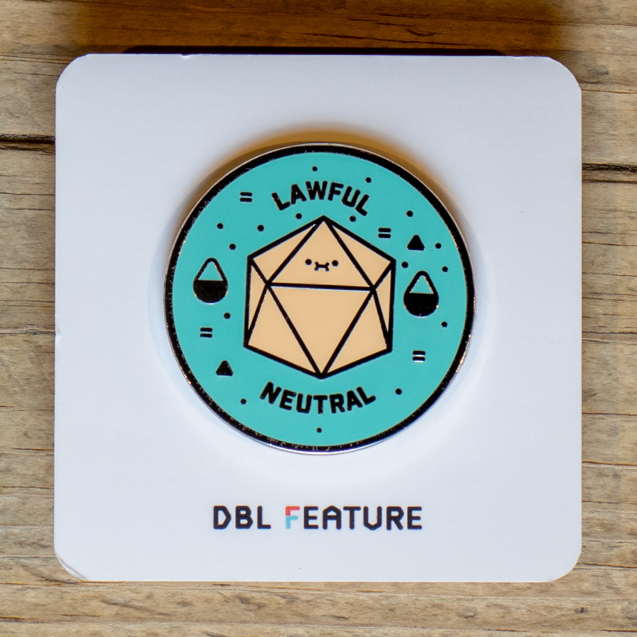 DBL Feature - Lawful Neutral Enamel Pin